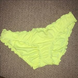 Victoria’s Secret ruffle swim bottom neon color